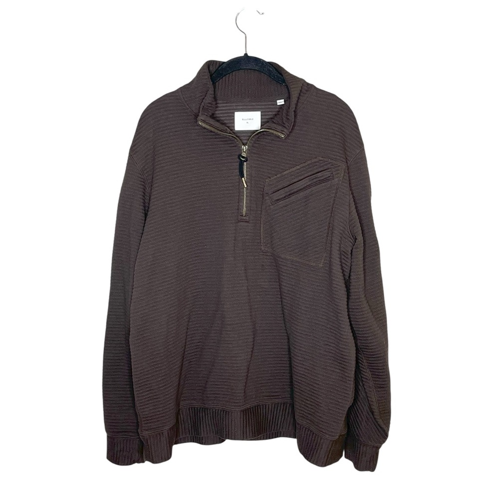 BILLY‎ REID Chocolate Quilted Half Zip